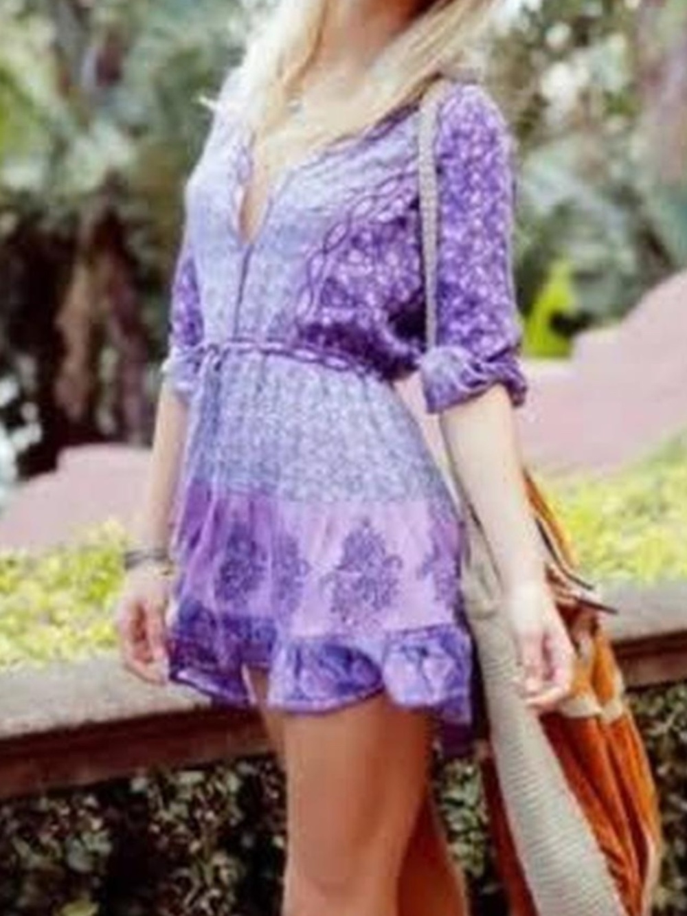 Arnhem Florence Mini Dress Opal Purple Size Medium - Picture 2 of 16